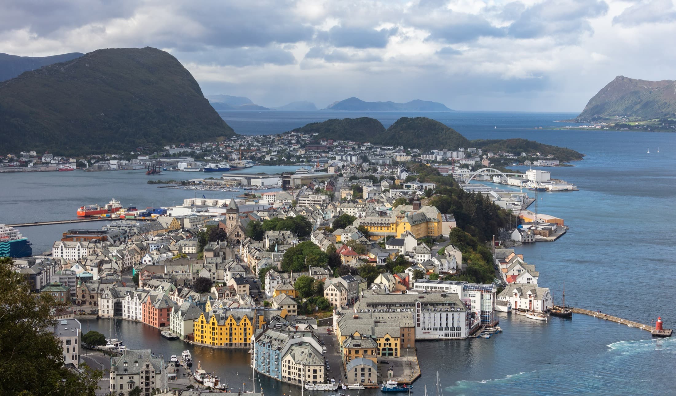 Ålesund seen from the Aksla viewpoint