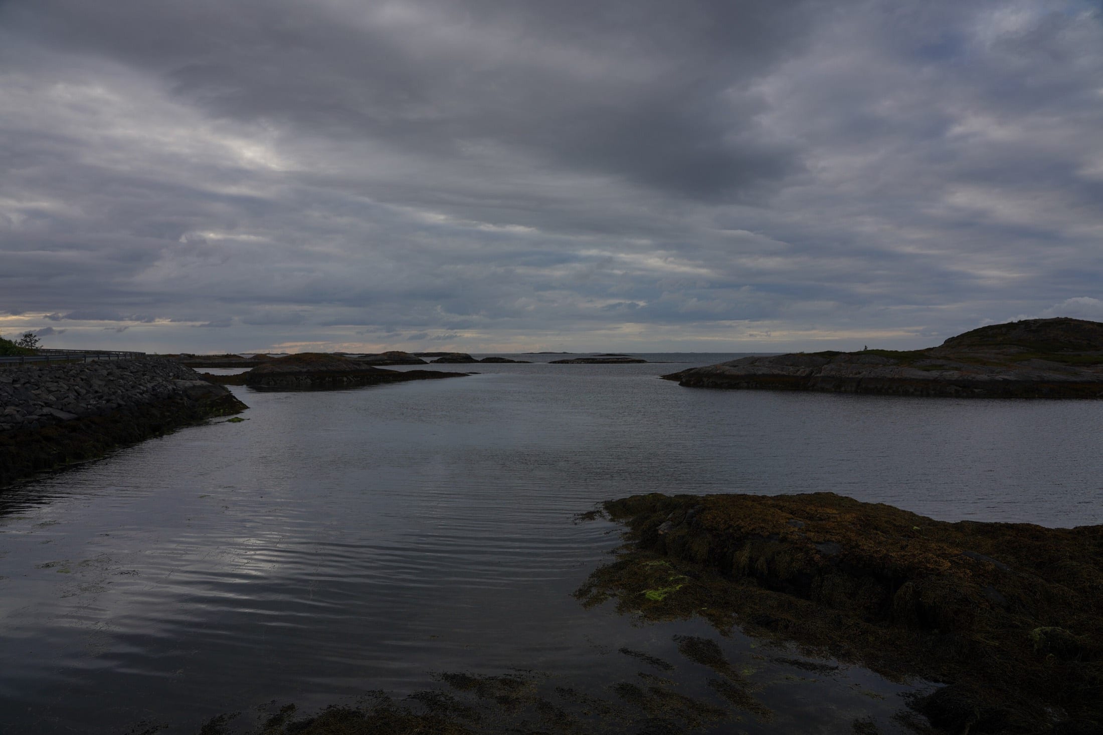 The Atlantic Road crossing between islands on the Norwegian coast