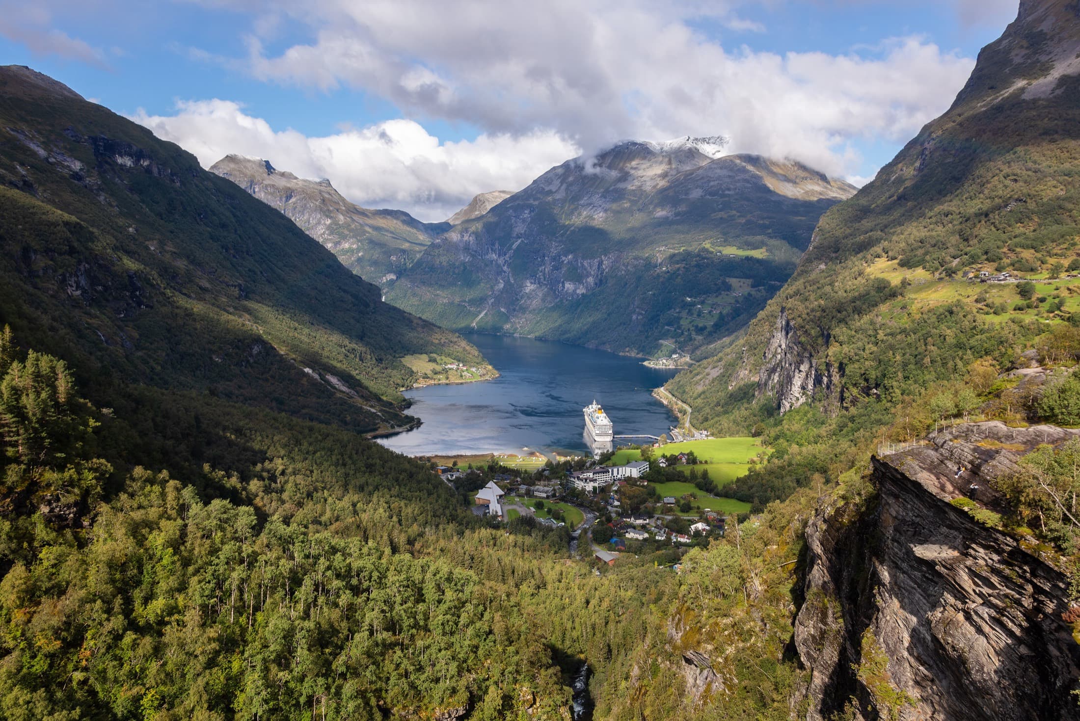 The Geirangerfjord seen from Flydalsjuvet